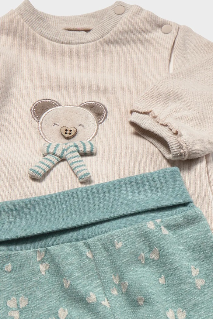 Dziewczynka Mayoral Newborn Komplet codzienny niemowlęcy z bawełną 2515.2J.Newborn.9BY2 beżowy