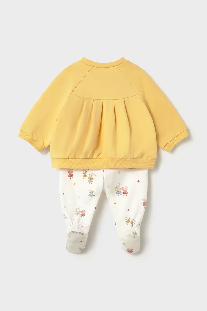 Mayoral Newborn Komplet niemowlęcy bawełniany z elastanem 2514.2H.Newborn.9BY2 żółty AW26