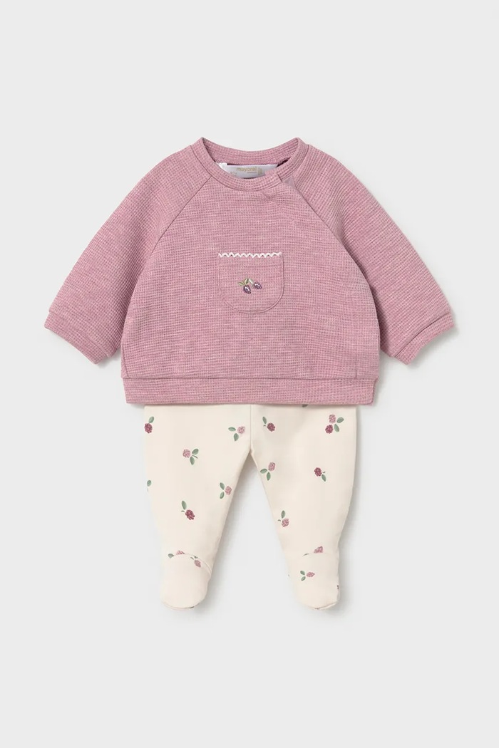 Mayoral Newborn комплект для немовлят бавовняний з еластаном рожевий 2514.2H.Newborn.9BY2