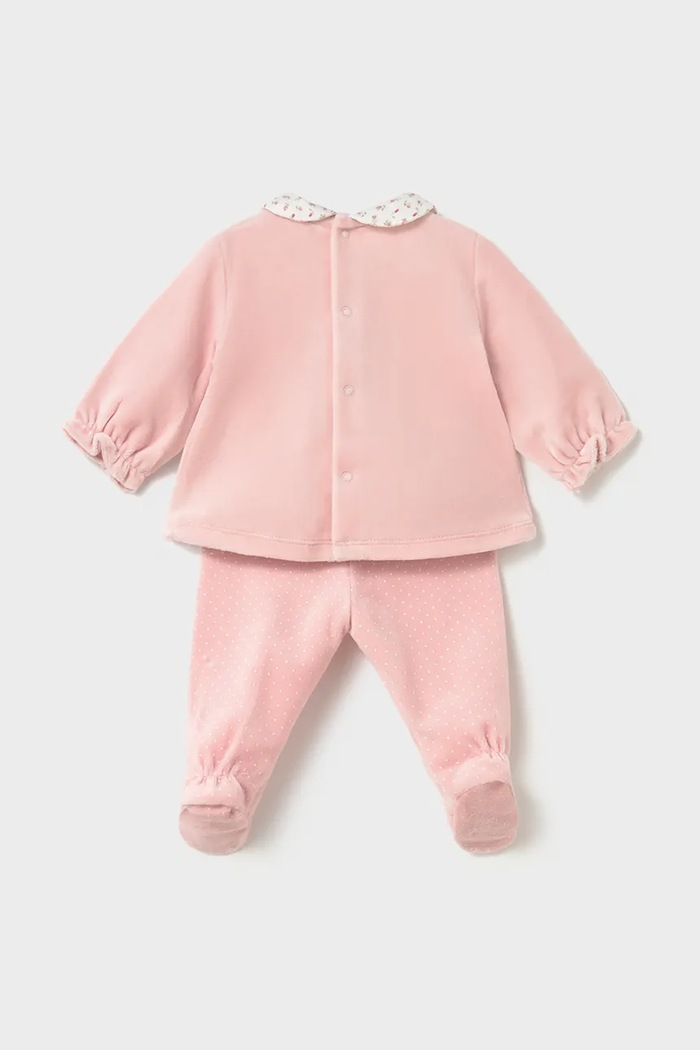 Mayoral Newborn комплект для немовлят велюровий 2512.2B.Newborn.9BY2 рожевий AW26