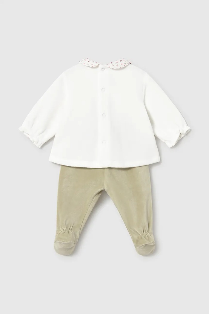 Mayoral Newborn комплект для немовлят велюровий 2512.2B.Newborn.9BY2 зелений AW26