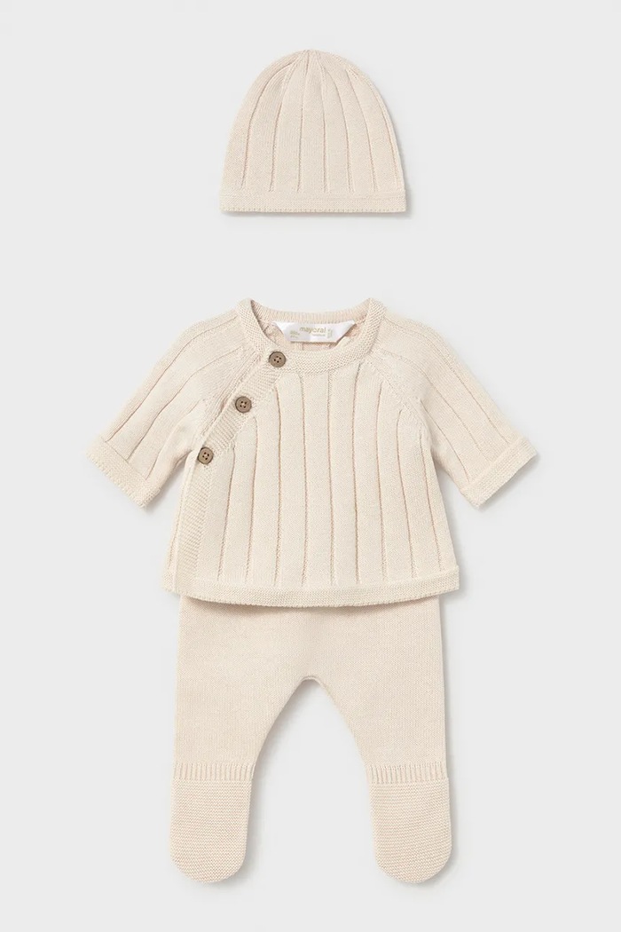 Mayoral Newborn комплект для младенцев из хлопка бежевый 2511.1A.Newborn.9BY2