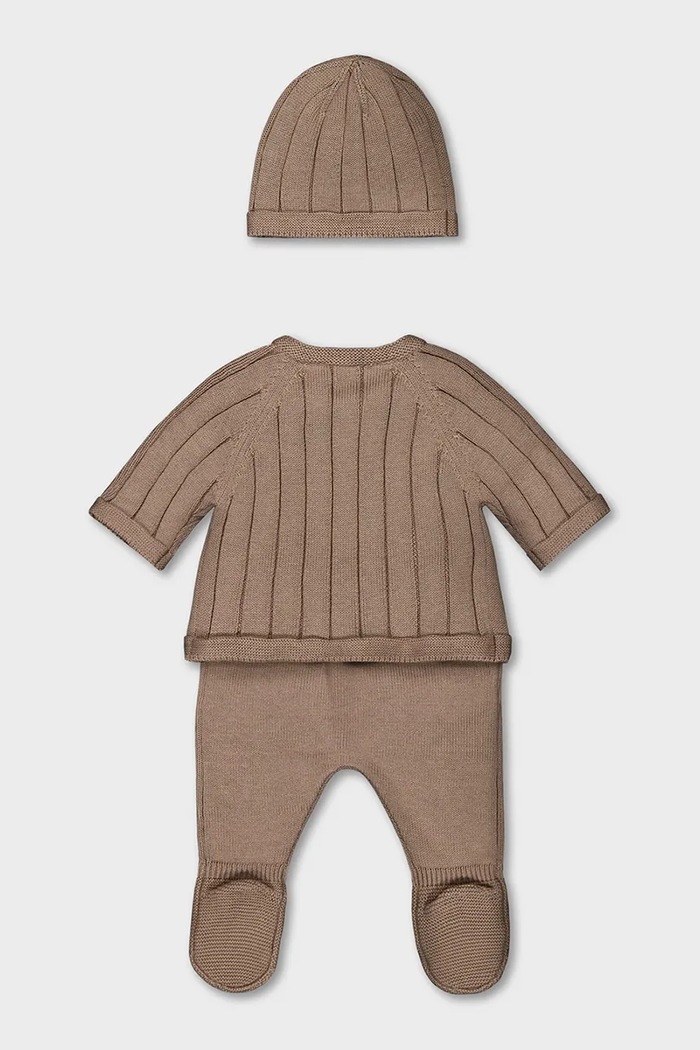 Mayoral Newborn комплект за бебе от памук 2511.1A.Newborn.9BY2 кафяв AW26
