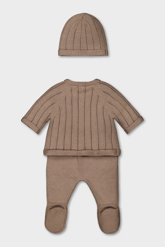 Mayoral Newborn комплект за бебе от памук 2511.1A.Newborn.9BY2 кафяв AW26