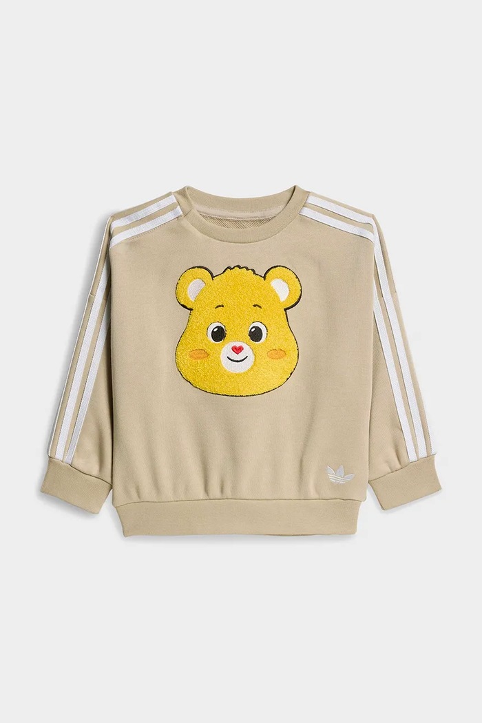 Dziewczynka adidas Originals dres dziecięcy z bawełną KU8541 beżowy