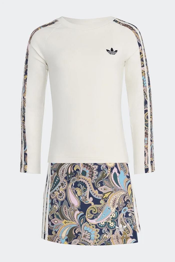 adidas Originals komplet dziecięcy z bawełną KU9713 beżowy AW26