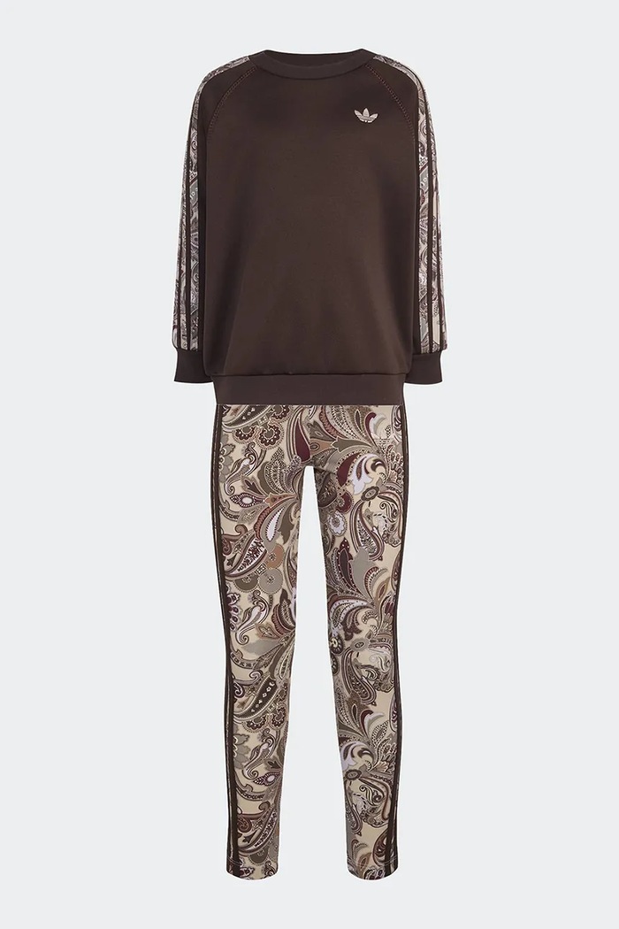 adidas Originals komplet dziecięcy KR9209 brązowy AW26