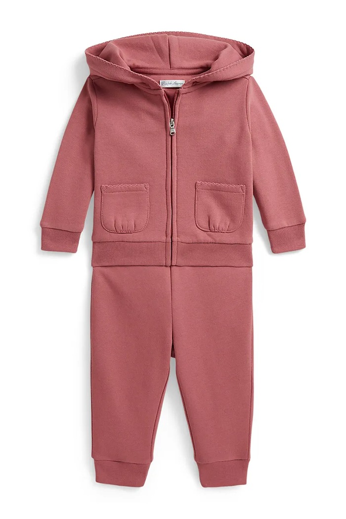 Polo Ralph Lauren komplet trenirka za djecu s pamukom roza 310952365501