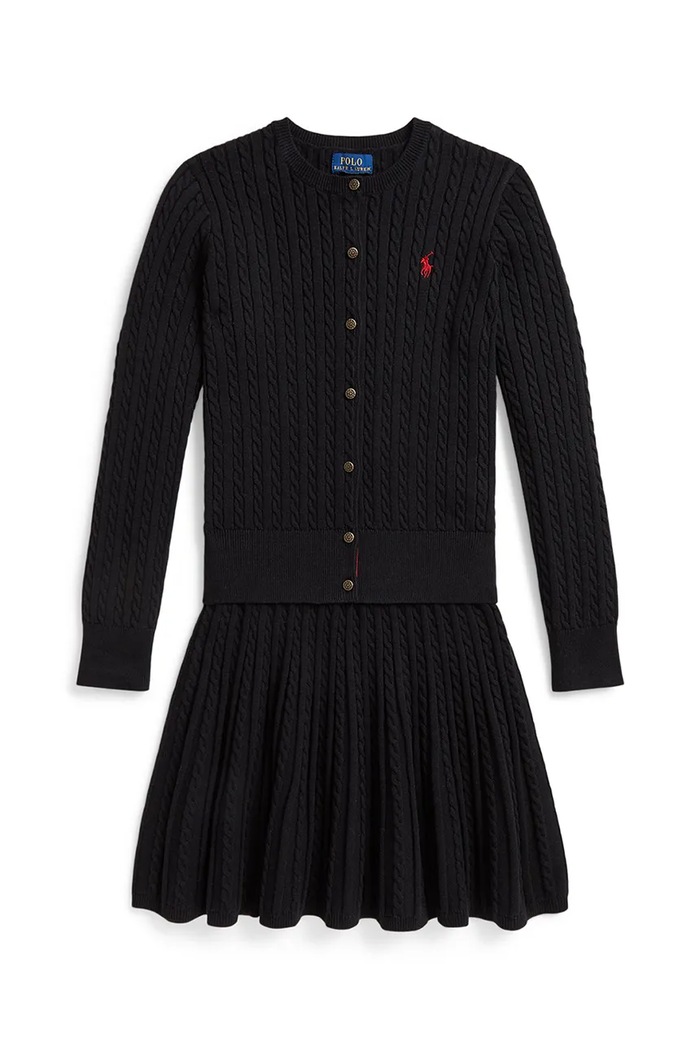 Polo Ralph Lauren Komplet dziecięcy bawełniany 313B28257001 czarny AW26