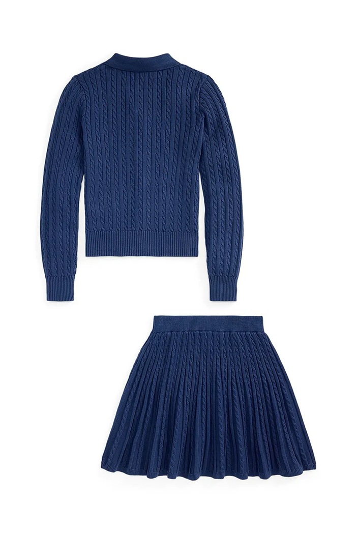 Dievča Polo Ralph Lauren Súprava detská bavlnená 313950779502 tmavomodrá