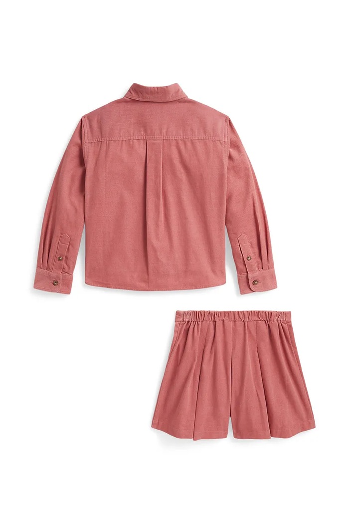 Polo Ralph Lauren set quotidiano per bambini in cotone 312B26469002 rosa AW26