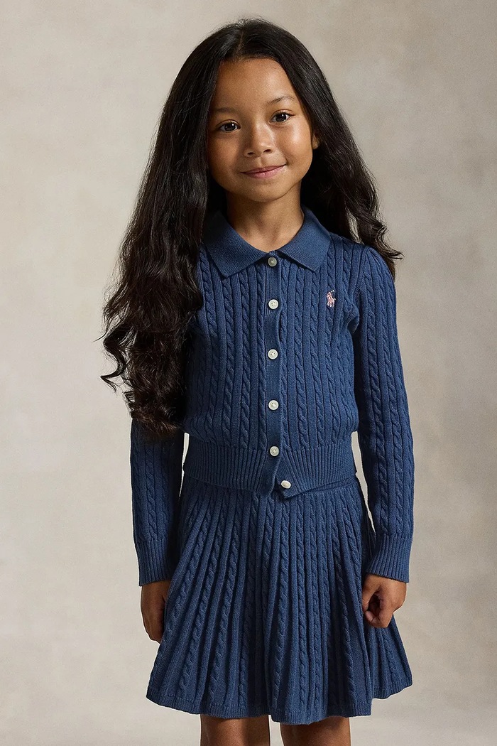 Komplet codzienny dziecięcy bawełniany Polo Ralph Lauren 312950779501 granatowy