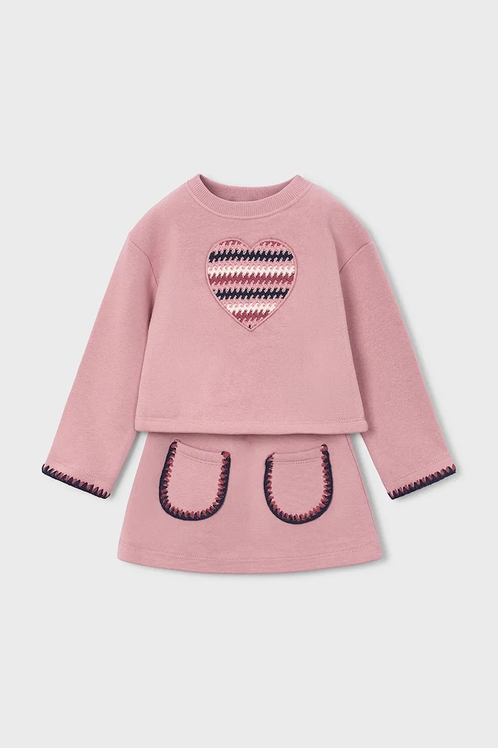 Mayoral комплект для детей с хлопком розовый 4932.6A.Mini.9BY2
