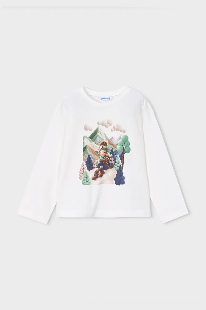 Mayoral set dětský bavlněný 4735.6E.Mini.9BY2 bílá AW26