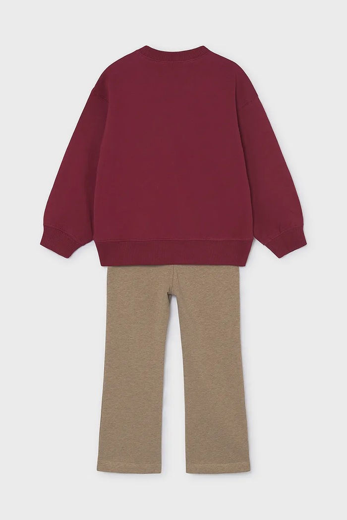 Mayoral komplet za djecu od pamuka s elastanom 4733.6B.Mini.9BY2 bordo AW26
