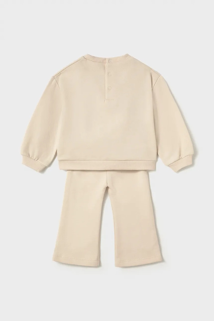 Mayoral Komplet dresowy dziecięcy z bawełną 2838.4B.Baby.9BY2 beżowy AW26