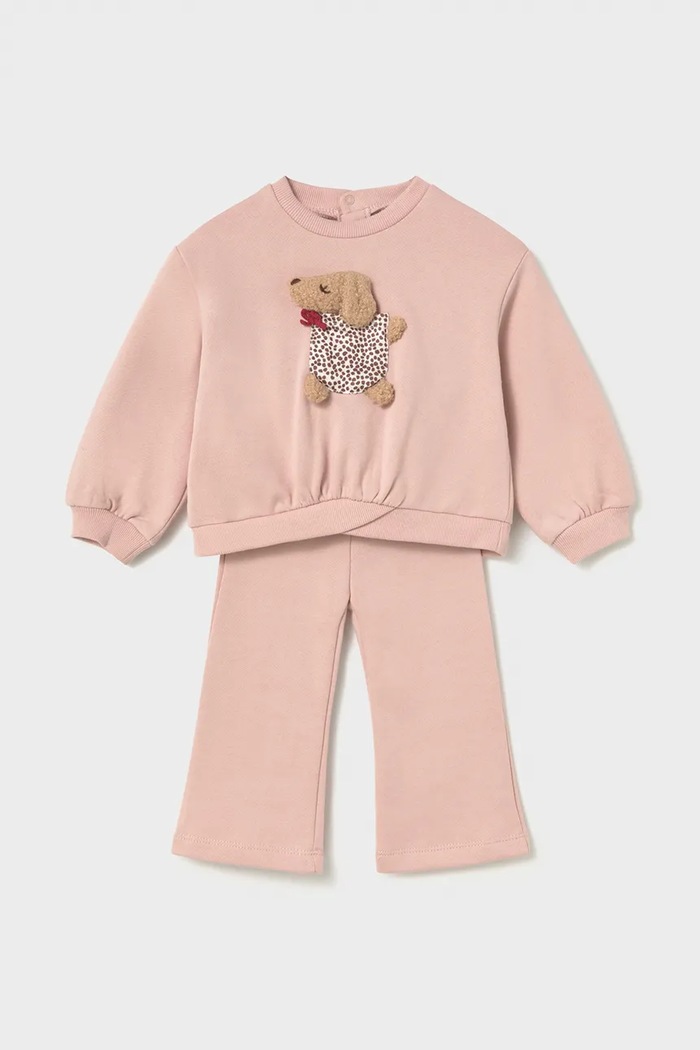 Mayoral σετ φόρμας παιδικό με βαμβάκι ροζ 2838.4B.Baby.9BY2