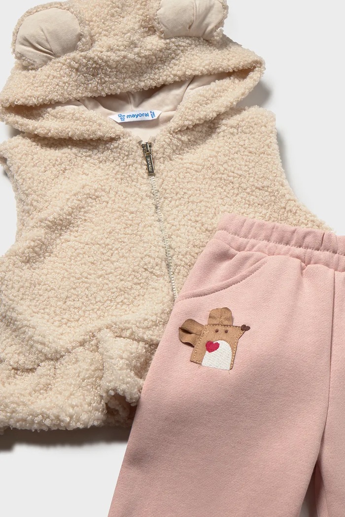 Mayoral комплект на каждый день для детей с хлопком розовый 2837.4A.Baby.9BY2