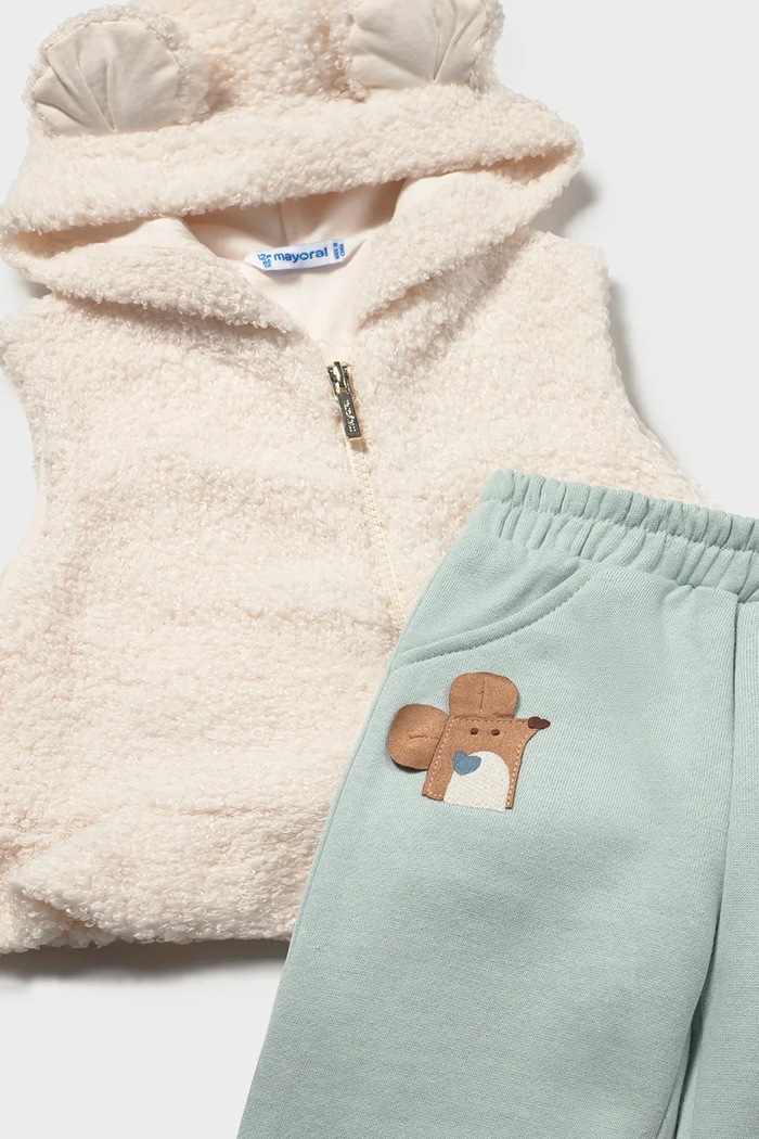 Mayoral комплект на каждый день для детей с хлопком бирюзовый 2837.4A.Baby.9BY2