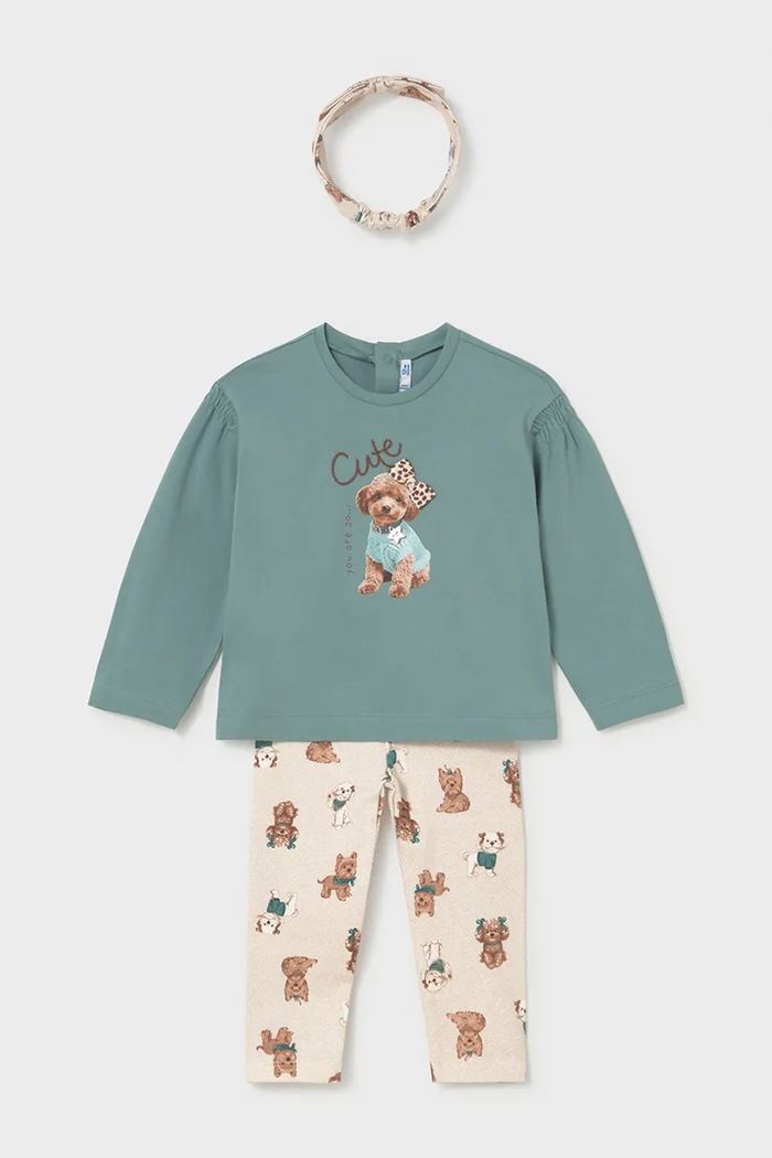 Mayoral Set dětský bavlněný 2780.4B.Baby.9BY2 tyrkysová AW26