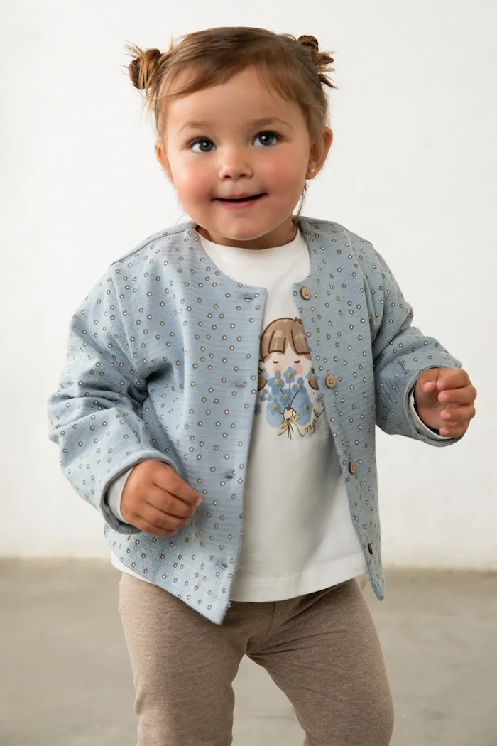 Mayoral комплект для детей с хлопком 2708.4F.Baby.9BY2 голубой