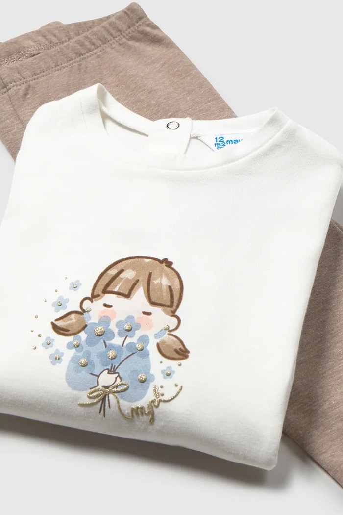 Mayoral комплект для детей с хлопком голубой 2708.4F.Baby.9BY2