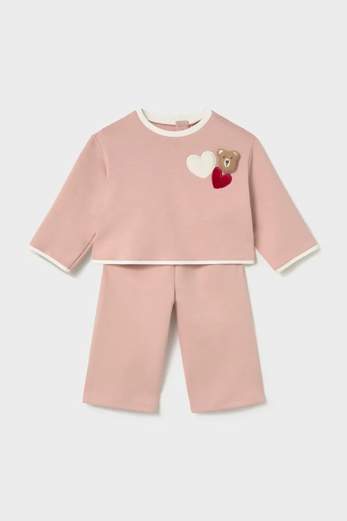 Mayoral комплект для детей с хлопком розовый 2558.4G.Baby.9BY2