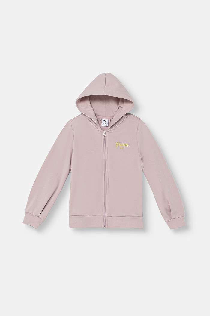 Puma dres dziecięcy z bawełną ESS SCRIPT Sweat Suit 695209.9BY2 różowy AW26