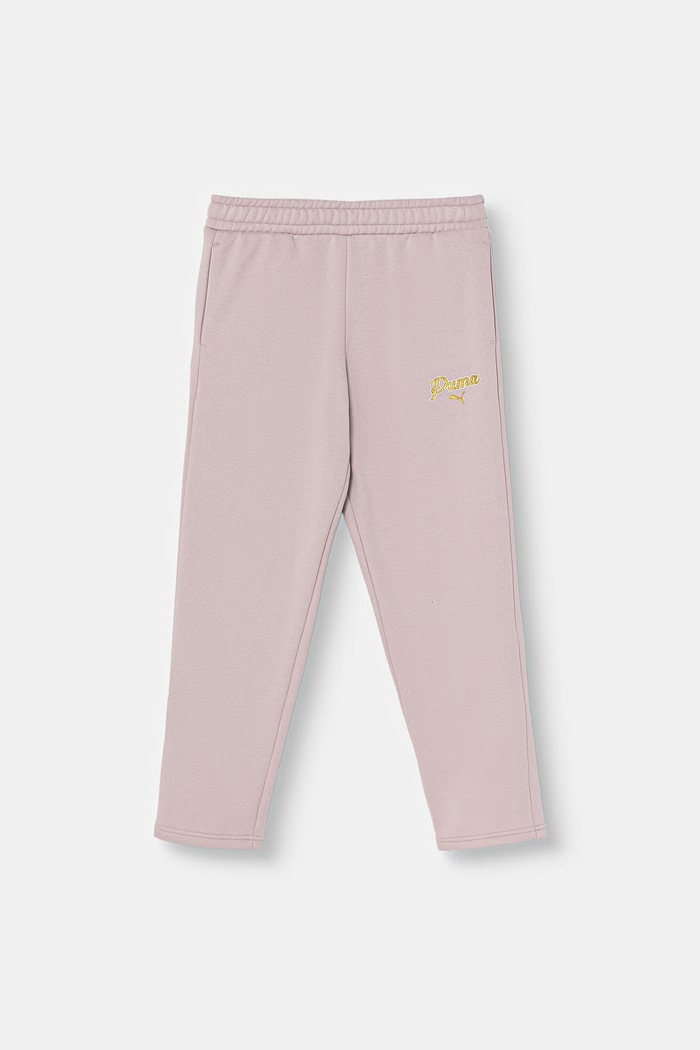 Dziewczynka Puma dres dziecięcy z bawełną ESS SCRIPT Sweat Suit 695209.9BY2 różowy