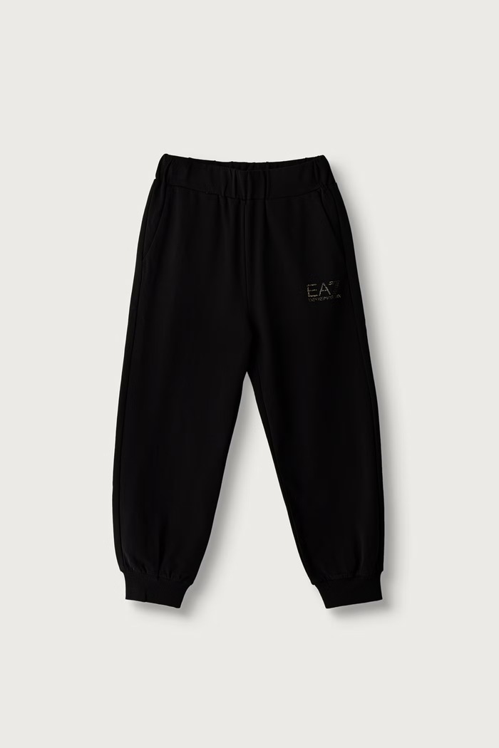 EA7 Emporio Armani spodnie dresowe dziecięce z bawełną czarny 7G000236.AF13135