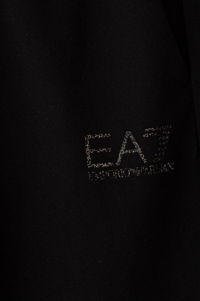 Dziewczynka EA7 Emporio Armani spodnie dresowe dziecięce z bawełną 7G000236.AF13135 czarny