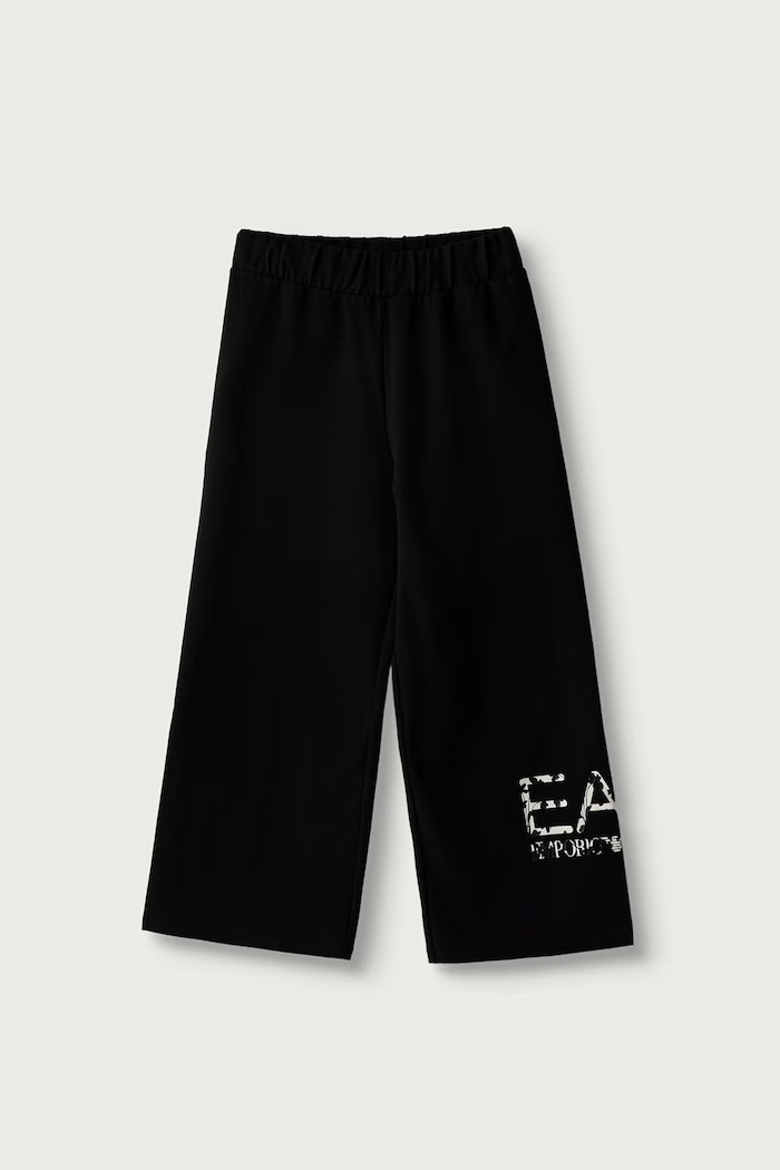 EA7 Emporio Armani Spodnie dresowe dziecięce bawełniane z elastanem czarny 7G000247.AF26043