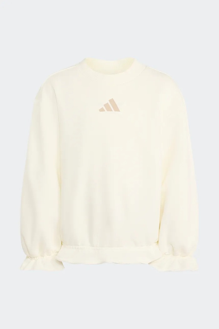 Κοριτσίστικα adidas σετ φόρμας παιδικό με βαμβάκι KS7604 μπεζ