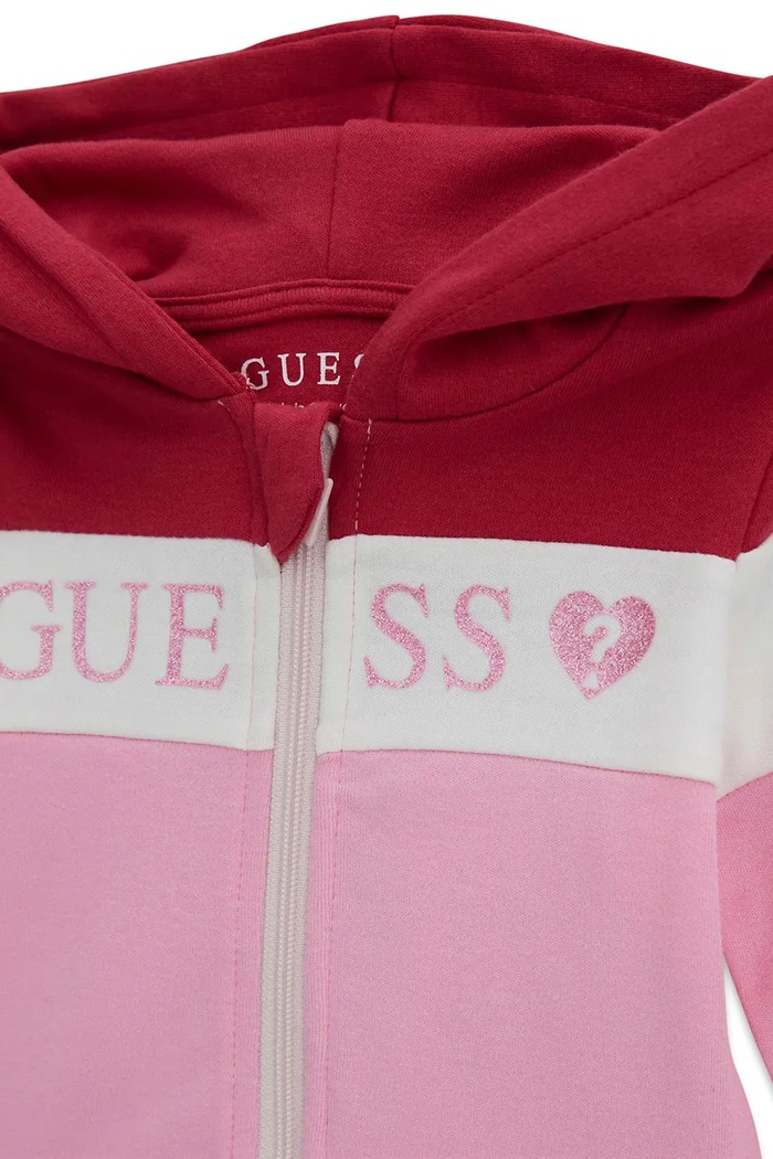 Guess komplet codzienny dziecięcy bawełniany różowy S6YG04.K3930.9BY2