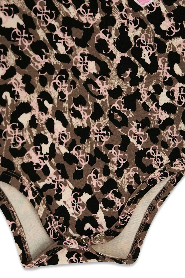 Guess komplet codzienny dziecięcy bawełniany różowy S6YG02.K3925.9BY2