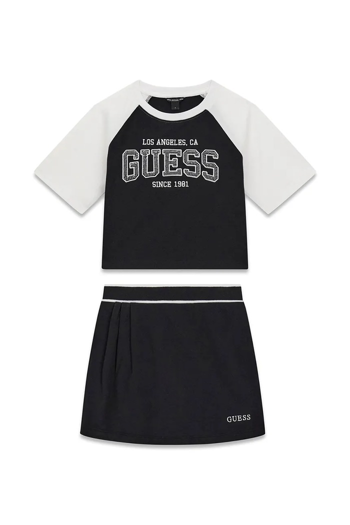 Guess komplet codzienny dziecięcy bawełniany czarny J6YG03.K3923.9BY2