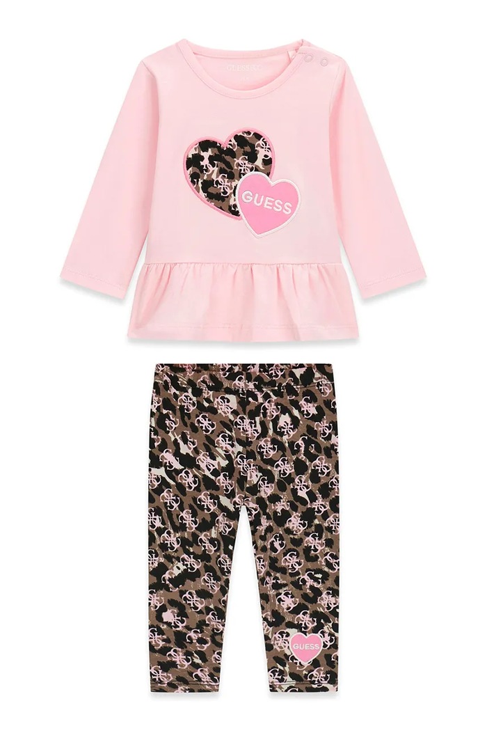 Guess každodenní set dětský bavlněný s elastanem růžová A6YG02.K3896.9BY2