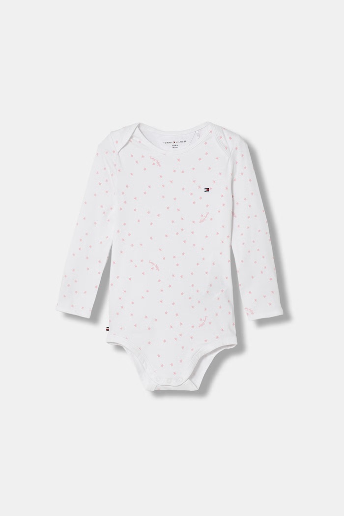 Tommy Hilfiger komplet niemowlęcy bawełniany z elastanem różowy KN0KN02277.9BY2.G