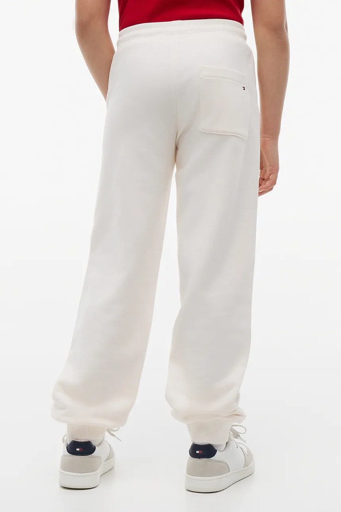 Tommy Hilfiger spodnie dresowe dziecięce z bawełną beżowy KG0KG09531.9BY2