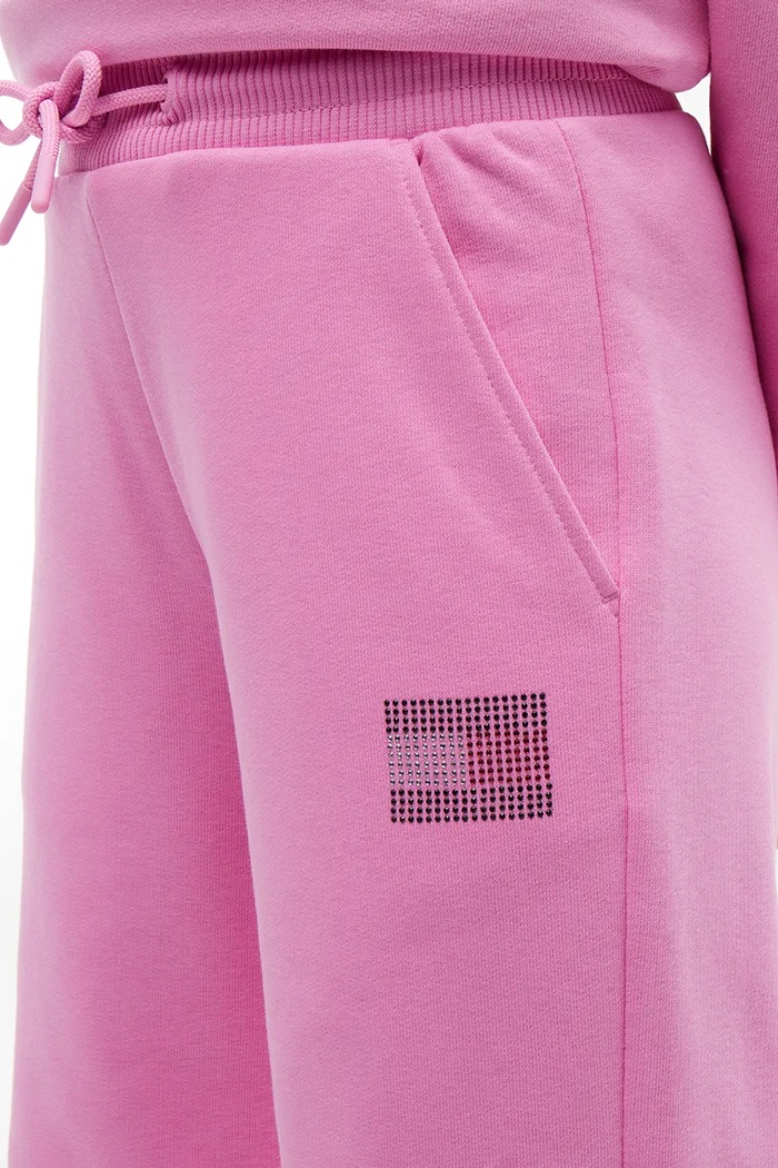 Tommy Hilfiger spodnie dresowe dziecięce z bawełną KG0KG09531.9BY2 różowy
