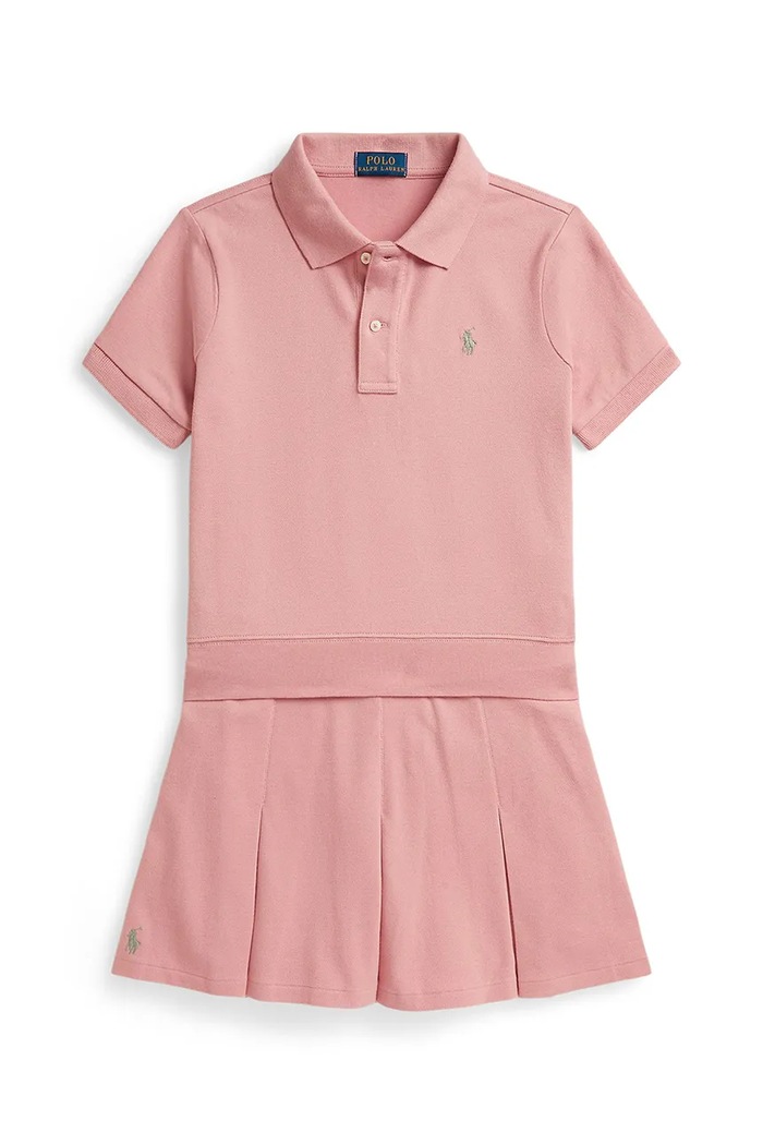 Polo Ralph Lauren vsakdanji komplet otroški bombaž z elastanom roza 313B19943002