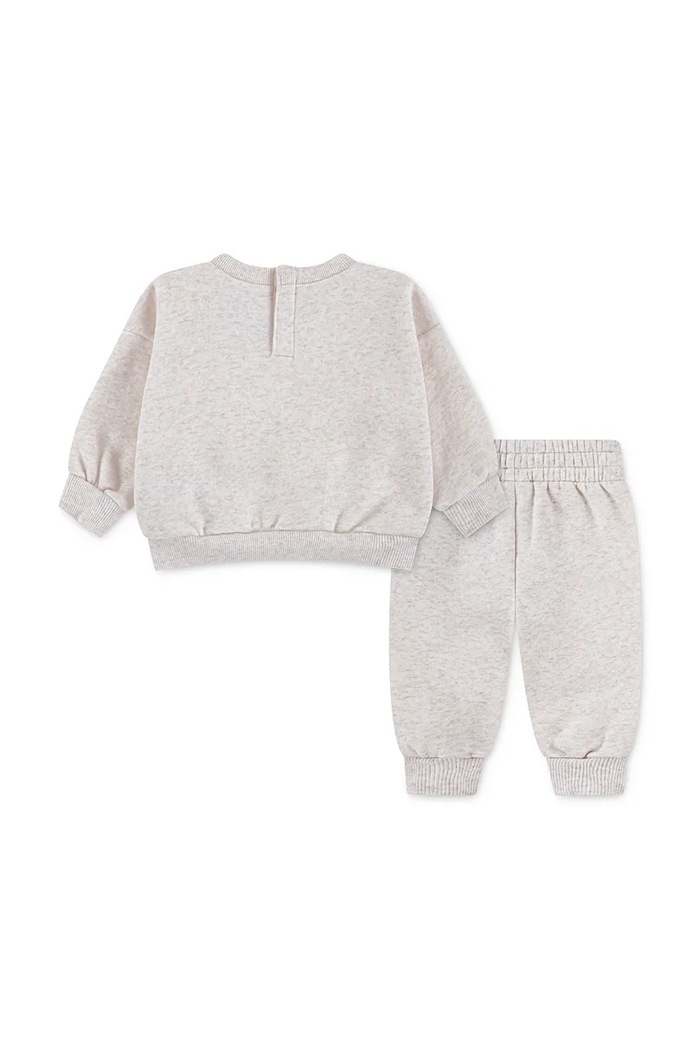 Nike Komplet dresowy niemowlęcy bawełniany 56M188 beżowy AW26