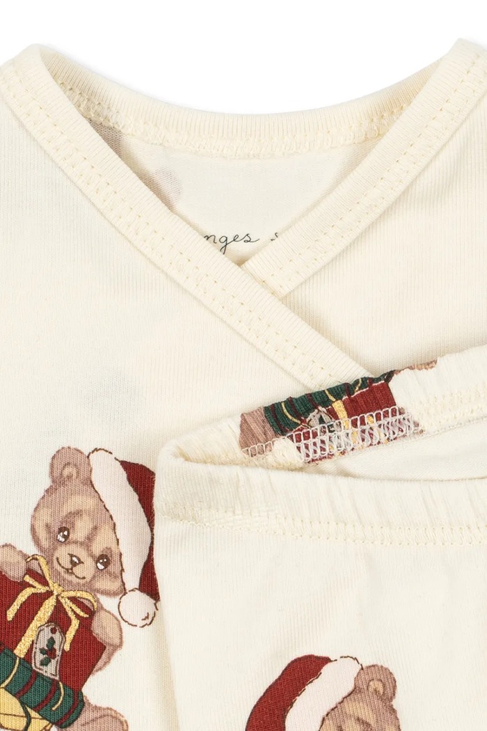 Komplet niemowlęcy bawełniany z elastanem BASIC NEWBORN SET GOTS Konges Sløjd KS106382.9BY2 beżowy