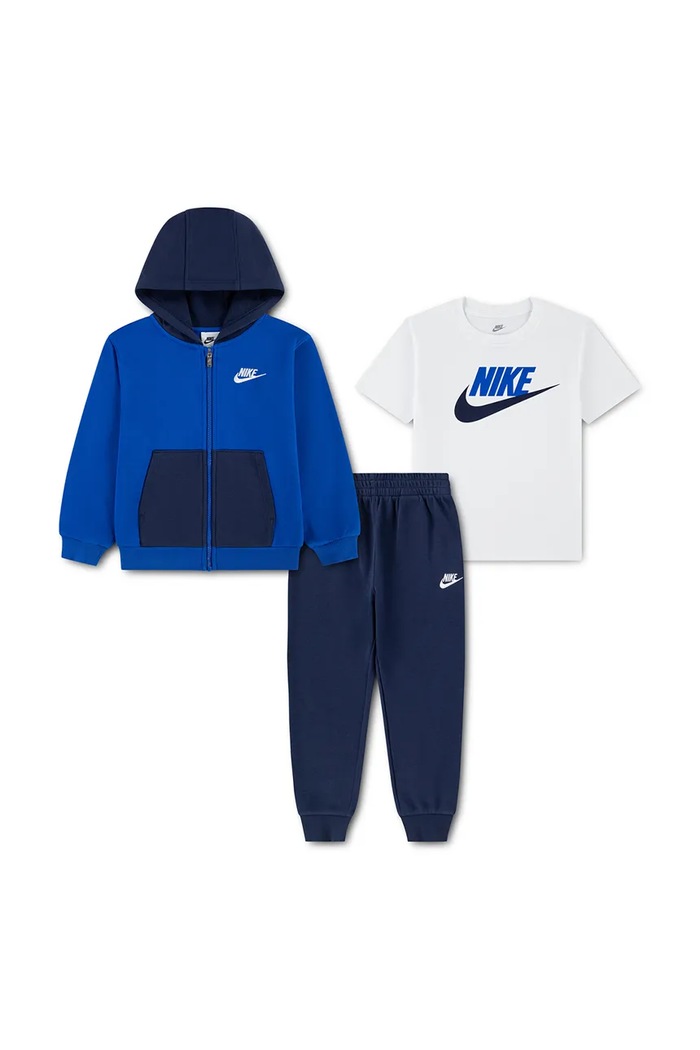 Nike Komplet dresowy dziecięcy z bawełną niebieski 86P282