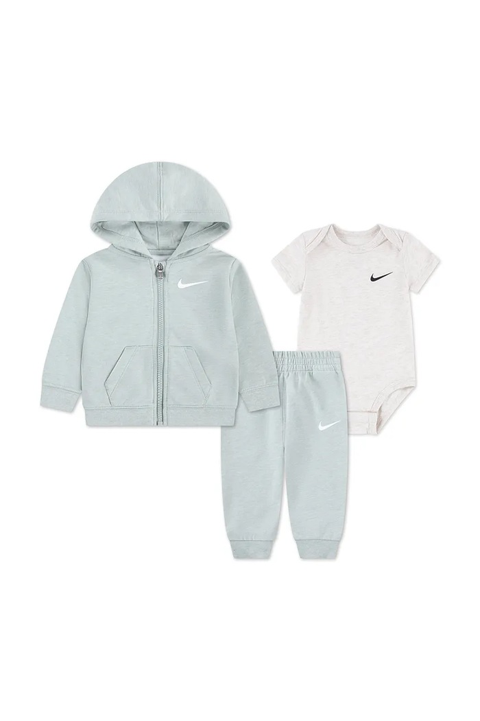 Nike Komplet dresowy niemowlęcy z bawełną turkusowy 56L940