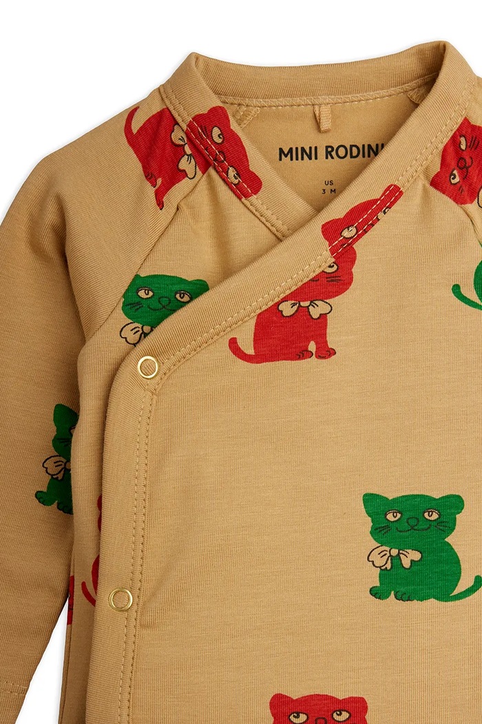 Chłopiec Mini Rodini Komplet dziecięcy bawełniany Kittens 26740100 brązowy