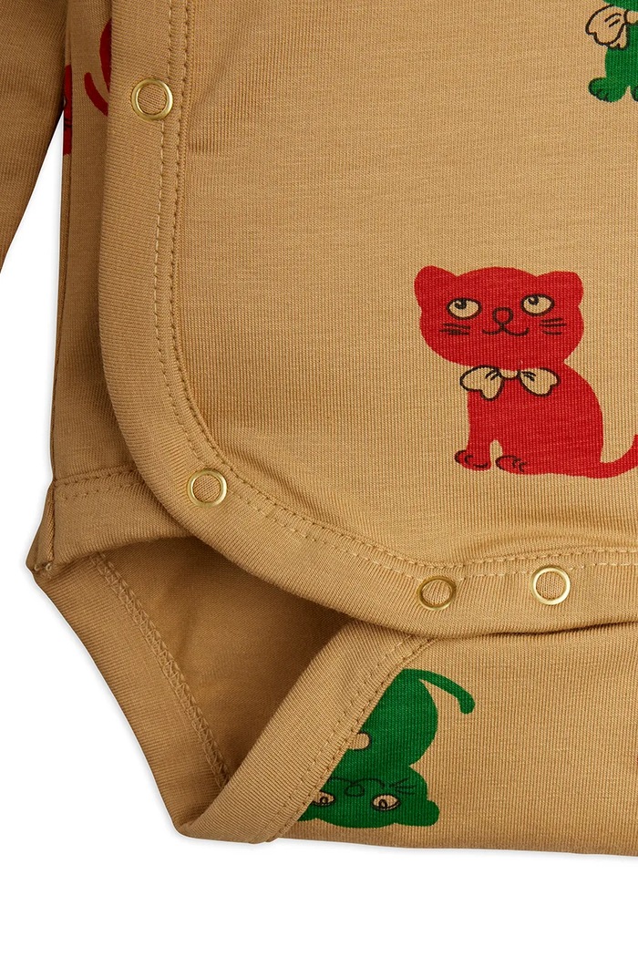 Komplet dziecięcy bawełniany Kittens Mini Rodini 26740100 brązowy