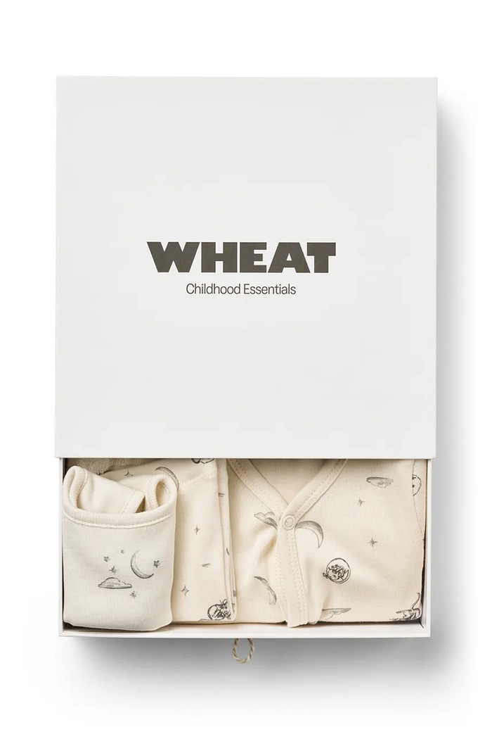 Deklice Wheat Komplet za dojenčke bombažen 3605.193.GOTS bež