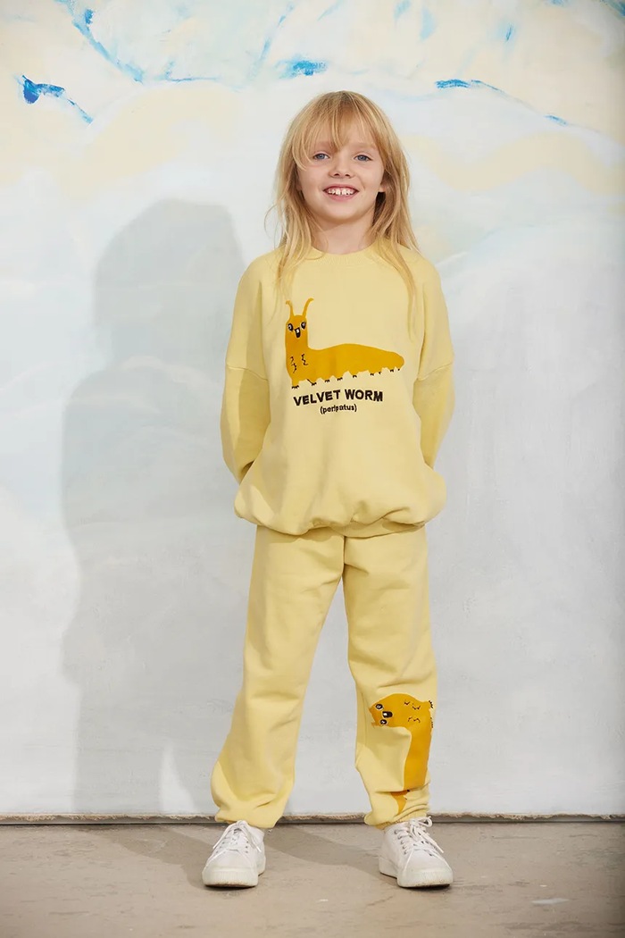Mini Rodini komplet dresowy dziecięcy bawełniany żółty 26720151