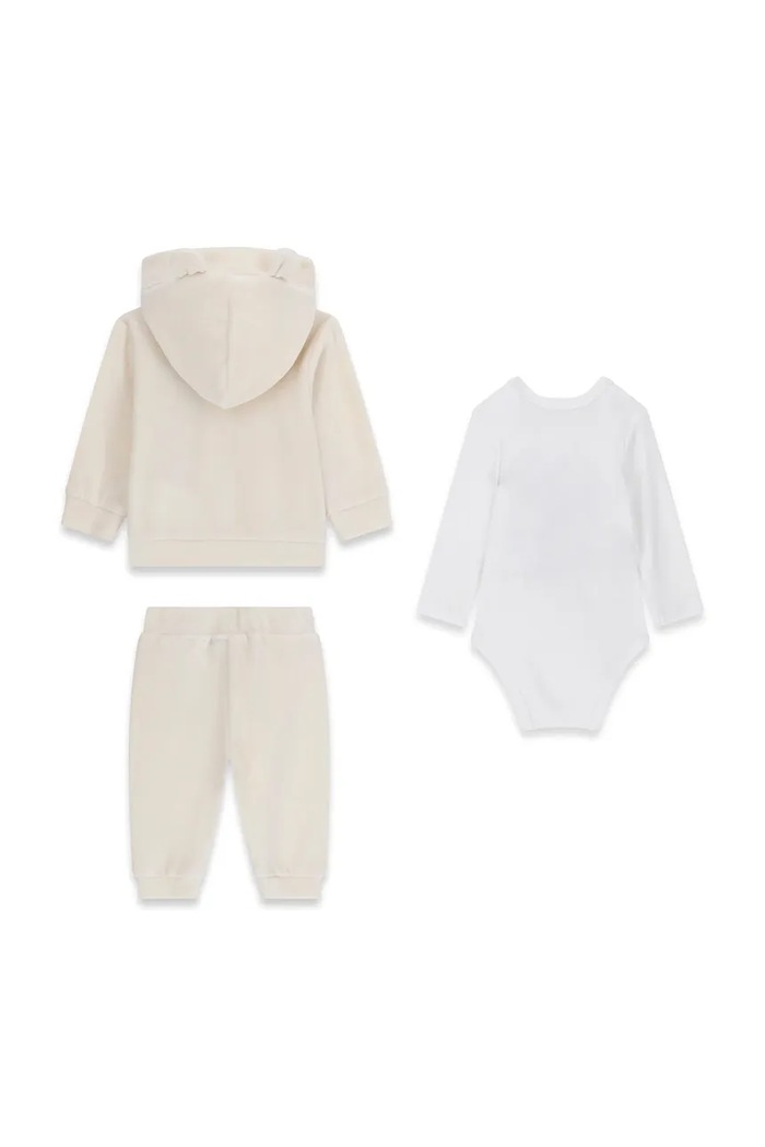 Guess Komplet dresowy niemowlęcy z bawełną H6BG10.K6029.9BY2 beżowy AW26